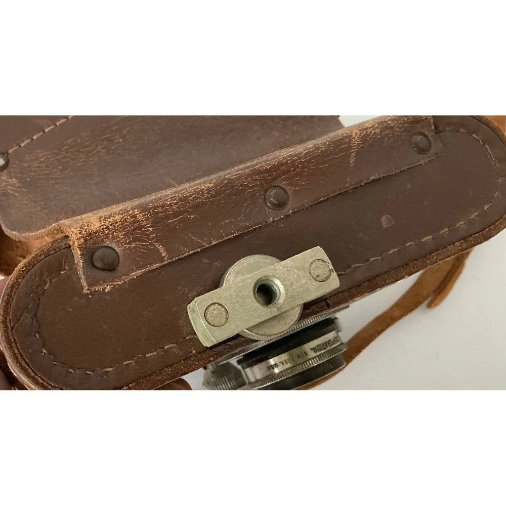Universal Vintage Mercury II CX 35mm Camera Leather Case Brown Mid Century AS IS